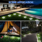 Solar LED Underground Ground Light 8 or 20 LED IP65 Stainless Steel ABS Dusk to Dawn Auto Sensor Warm White Cool White 4.7 x 5 inch Garden Path Driveway