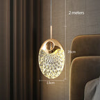 Nordic LED Pendant Light Acrylic Iron Plated Single Cord Ceiling Lamp 90-260V