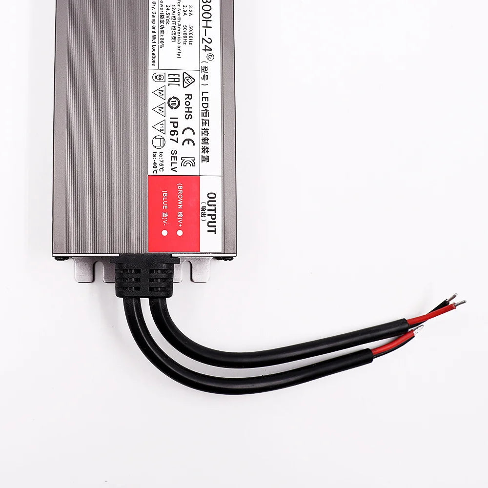 IP67 Waterproof LED Power Supply DC 12V 24V 30W-500W AC 110-250V Constant Voltage Outdoor