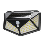 Solar LED Outdoor Wall Light 100 LED PIR Motion Sensor IP65 Waterproof 4-Mode Garden