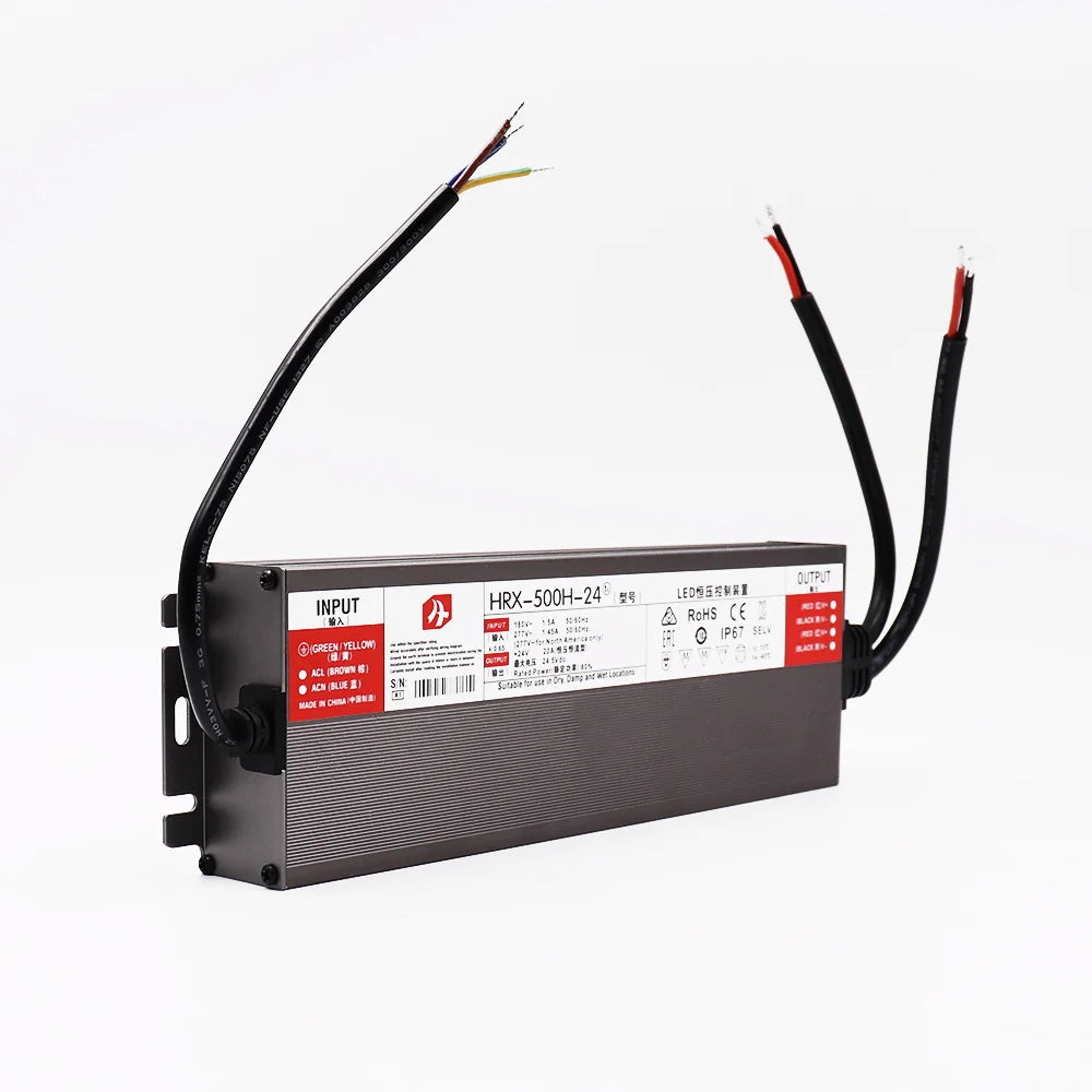 IP67 Waterproof LED Power Supply DC 12V 24V 30W-500W AC 110-250V Constant Voltage Outdoor