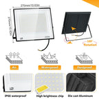 LED Flood Light 20W 30W 50W 100W 150W 200W 300W IP66 AC 100-130V 175-265V Warm Neutral Cool