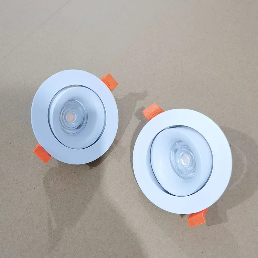 6W COB LED Recessed Downlight GU10 Aluminum AC 100-260V White Black Ceiling Spotlight