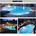 IP68 RGB LED Swimming Pool Light 18W 25W Wall Mounted Underwater Lamp AC DC 12V Remote and Bluetooth App Control Fresh and Salt Water