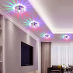 Crystal G4 LED Flush Mount Ceiling Light 5W 10cm Round Chrome Metal Embedded AC 85-250V Corridor Porch Balcony Bedroom