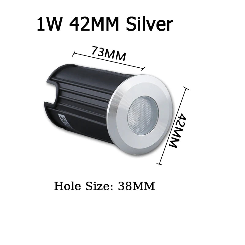 LED Underground Ground Light 1W 3W 5W COB IP67 AC 85-265V DC 12V 10 Pack 25cm Cable