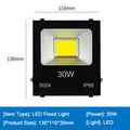 LED Flood Light 10W 20W 30W 50W 70W 100W 200W IP66 180° Cool White AC 110-240V Aluminum