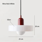 Nordic Glass LED Pendant Light E26 Single Head Cord Pendant Baked Paint Hardware AC 90-260V Bedroom Dining Room Parlor