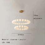 Nordic Modern LED Ring Chandelier Iron Polished Chrome Semi Flush Mount Remote Control AC 90-260V Living Room Dining Room Bar