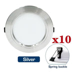 LED Recessed Downlight 5W 9W 12W 15W 18W Epistar 120 Degree CRI 85 AC 110V 220V or DC 12V 24V White Silver Gold 10 Pack Indoor Ceiling Spot