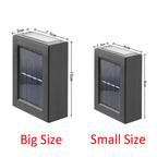 Solar Up Down Wall Washer Light IP65 Waterproof Outdoor Garden Porch Yard Lamp
