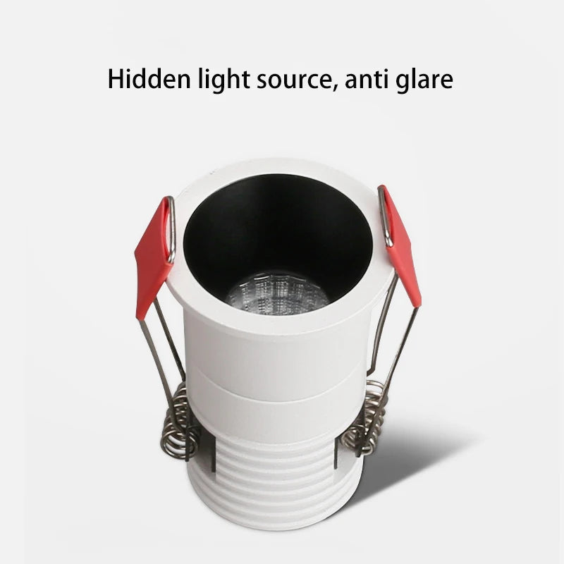 LED Mini Recessed Downlight Spotlight 3W 5W 7W 10W 12W 18W Aluminum AC 85-265V Warm White Natural White Cool White White Black Rose Gold 50000 Hours