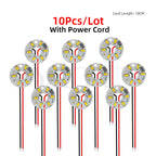 5V DC LED Light Board SMD5730 ≤3W 6 LEDs D31mm 9-Color 10-Pack Aluminum Substrate RoHS
