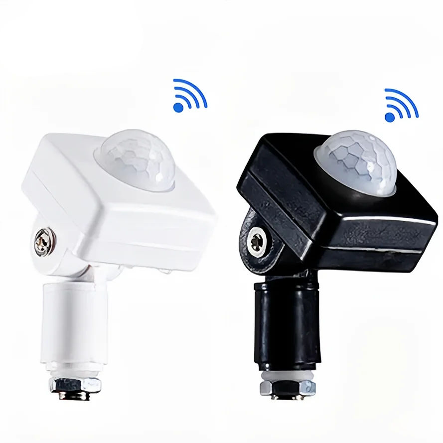 IP65 PIR Motion Sensor Switch AC 85-265V 160 Degree 6 to 8 Meter Detection Range Adjustable Sensitivity Timer Day Night Mode ABS Panel Mount