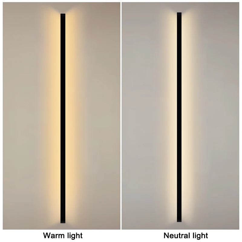 IP65 LED Outdoor Linear Wall Light 12W 22W 32W 40W 48W Warm White Neutral White AC 85-265V Garden Porch Hotel Decorative Wall Lamp