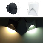 3W IP65 LED Recessed Stair Step Light AC 100-240V Sand White Black Gray 50,000hr Wall Lamp