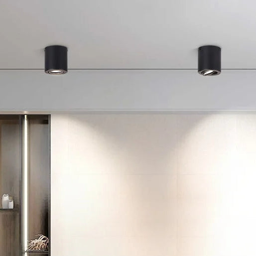 GU10 LED Surface Mounted Adjustable Ceiling Spotlight 30 Degree Rotation Aluminum AC 110-265V Black White Living Room Bedroom Kitchen