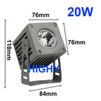 IP65 COB LED Flood Light 15W 20W 30W 40W CRI 92 Brushed Aluminum AC 85-260V or DC 24V Warm White Cool White Outdoor Landscape Spotlight