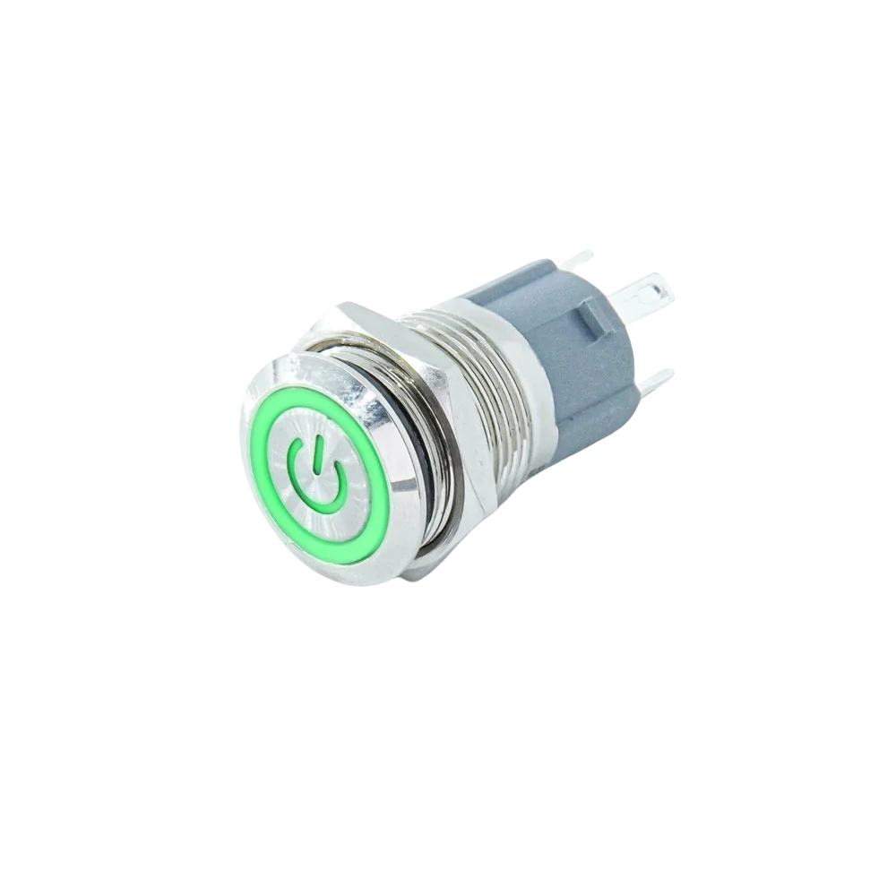 Metal Push Button Switch 12 16 19 22mm IP65 Self-Reset Self-Lock LED 3-220V NO NC CCC
