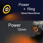 Metal LED Push Button Switch 12 16 19 22mm IP65 Self-Reset Self-Lock 5A 250V CE RoHS CCC
