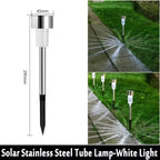 Solar Garden Stake Light IP55 Auto Dusk-Dawn 6-8hr H29.5cm ABS Stainless Steel Pathway