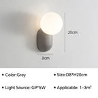 Nordic Macaron LED Wall Sconce G9 Resin Frosted Glass 4 Colors Touch Switch 90-260V