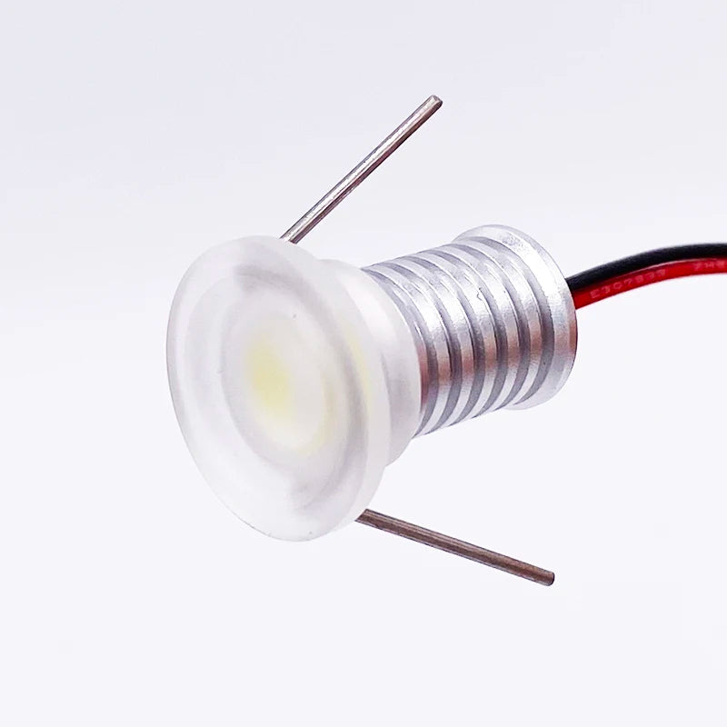 IP65 Mini LED Ceiling Spotlight 0.5W 1W DC 12V 60 Degree CRI 80 D18 x H21mm 14mm Cutout Dimmable Aluminum Silver Warm White Natural White Cool White RGB