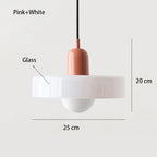 Nordic Glass LED Pendant Light E26 Single Head Cord Pendant Baked Paint Hardware AC 90-260V Bedroom Dining Room Parlor