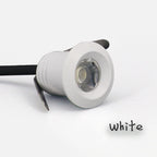 Mini LED Recessed Spotlight 1W 3W AC 85-265V or DC 12V 20mm Cutout 25 Degree Aluminum Brushed Nickel 4 Pack or 10 Pack Showcase