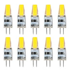G4 LED COB Bulb 6W 250lm 360° CRI 80+ DC 12V Warm Cool White 10-Pack Chandelier