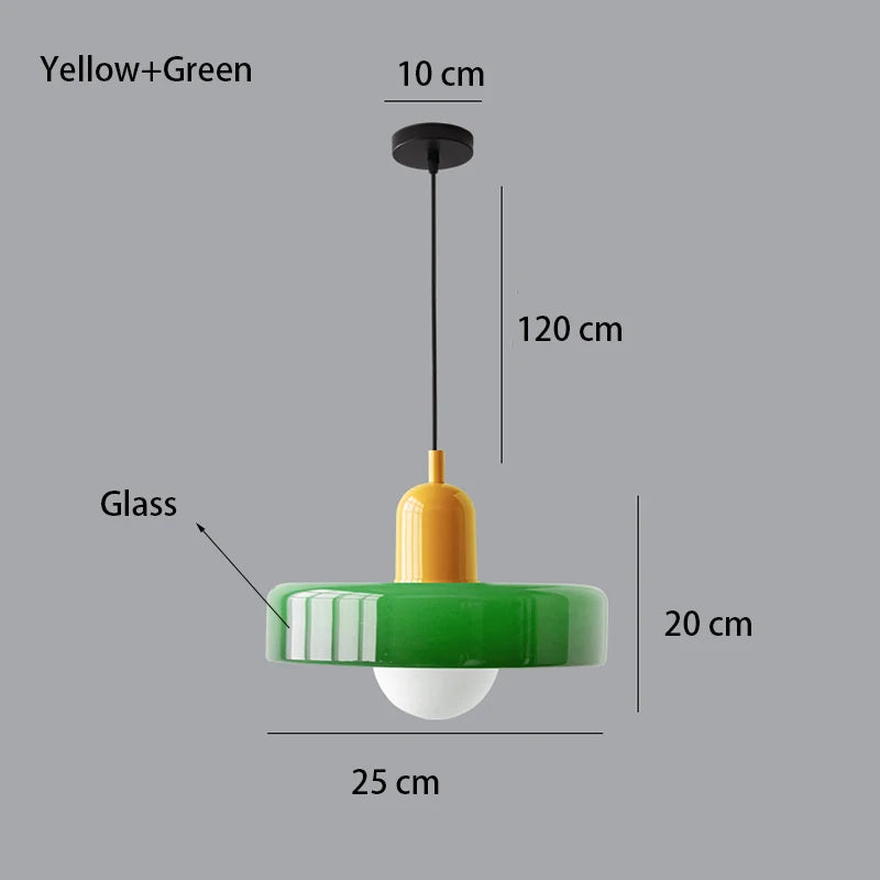 Nordic Glass LED Pendant Light E26 Single Head Cord Pendant Baked Paint Hardware AC 90-260V Bedroom Dining Room Parlor