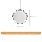 Nordic Fabric Pendant Light Creative Art Dining Table Restaurant Iron Polished Chrome 90-260V
