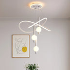 Modern 3D Acrylic LED Pendant Chandelier 75W 2200lm Dual-Mode Dimmable 50cm AC 90-240V