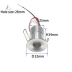 3W DC 12V Mini LED Recessed Spotlight IP65 PWM Dimmable 30° RGB RGBW WW NW CW 28mm Cutout