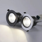 Dimmable COB LED Recessed Downlight 3W 5W 7W 10W 12W Aluminum 60 Degree AC 110-220V Warm White Neutral White Cool White White Silver Black