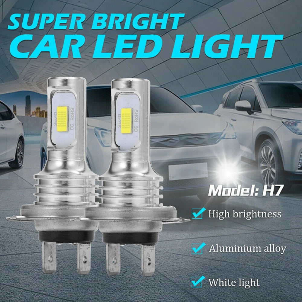 H4 H7 H8 H9 H11 9005 9006 LED Headlight Bulb 3570 CSP 20000lm 80W IP68 DC 12-24V 2-Pack