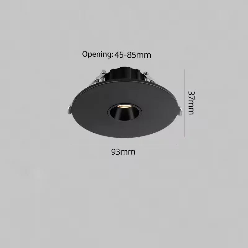 Ultra Thin CREE LED Recessed Spotlight 3W 5W 7W 3 8 or 15 Degree Narrow Beam Die Cast Aluminum CRI 90 Dimmable AC 85-265V Foyer Dining