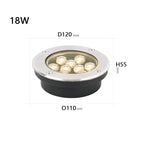 IP67 LED Underground Ground Light 2W 6W 10W 12W 18W SMD 3030 Stainless Steel Die Cast Aluminum 30 Degree AC 85-265V or DC 12-24V Warm White Cool White