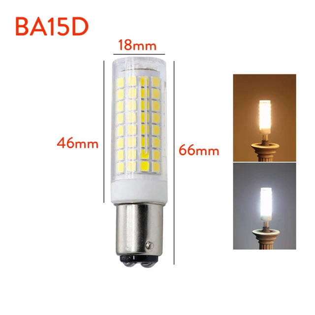 9W Dimmable LED Corn Bulb 102 SMD2835 850lm CRI 80+ 360° AC 110-220V G9 E12 E17 BA15D