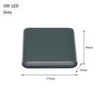 IP65 LED Outdoor Wall Lamp 6W 12W Baked Aluminum Warm White Cool White AC 85-265V Black White Grey Balcony Garden Exterior Sconce