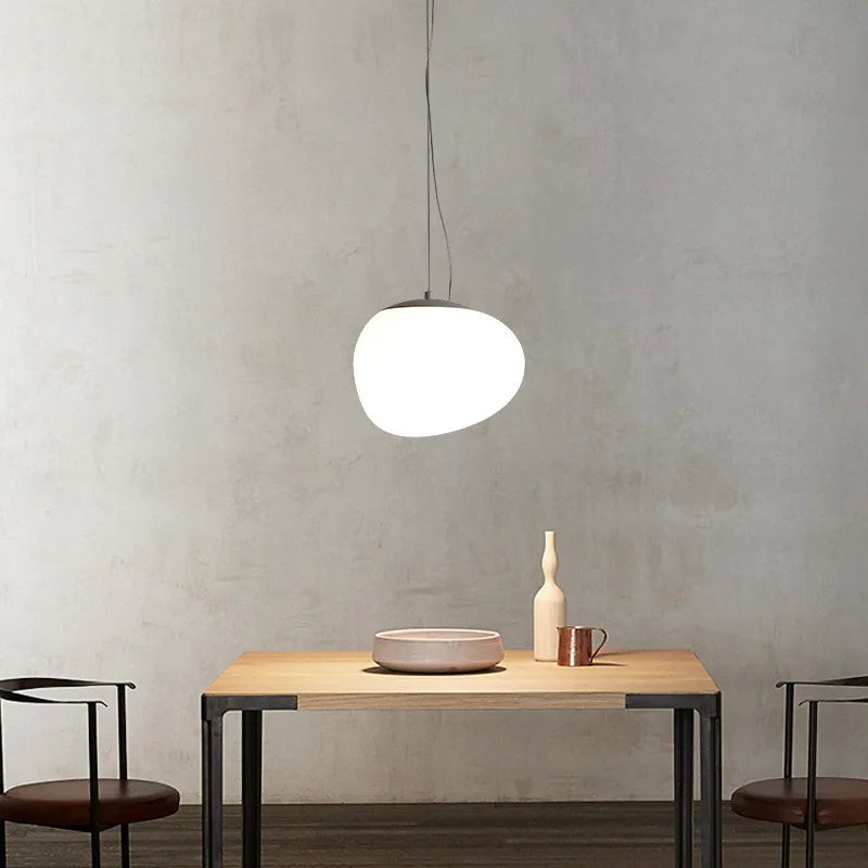 Irregular Glass Ball Pendant Light 4 Sizes E27 G9 Milky 3-CCT AC 110-240V Adjustable Cord