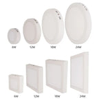 Surface-Mount Square LED Panel Light 6W 12W 18W 24W 120° PF97% AC 85-265V Driver Included