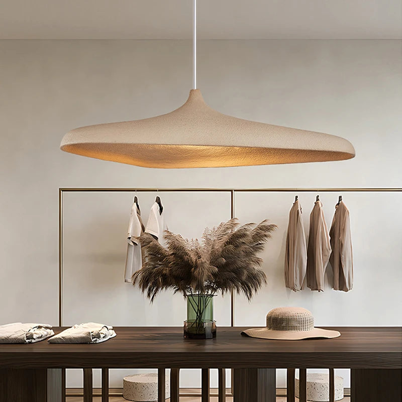 Japanese Wabi-Sabi E26 E27 Hand-Knitted Pendant Light Bracken Brown 150cm Cord AC 90-260V