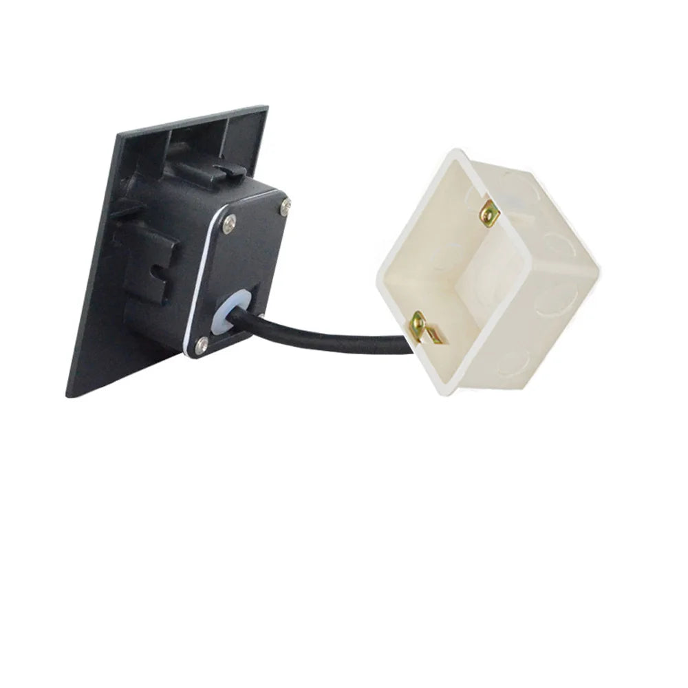 3W IP65 Recessed LED Stair Step Wall Lamp 85mm AC 100-240V White Black Gray Warm Cool White