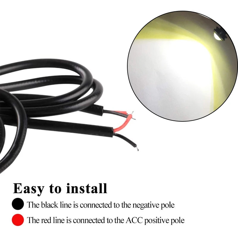 18mm 23mm Eagle Eye LED DRL 3W COB 7000K DC 12V White Red Amber Waterproof 2-10 Pack