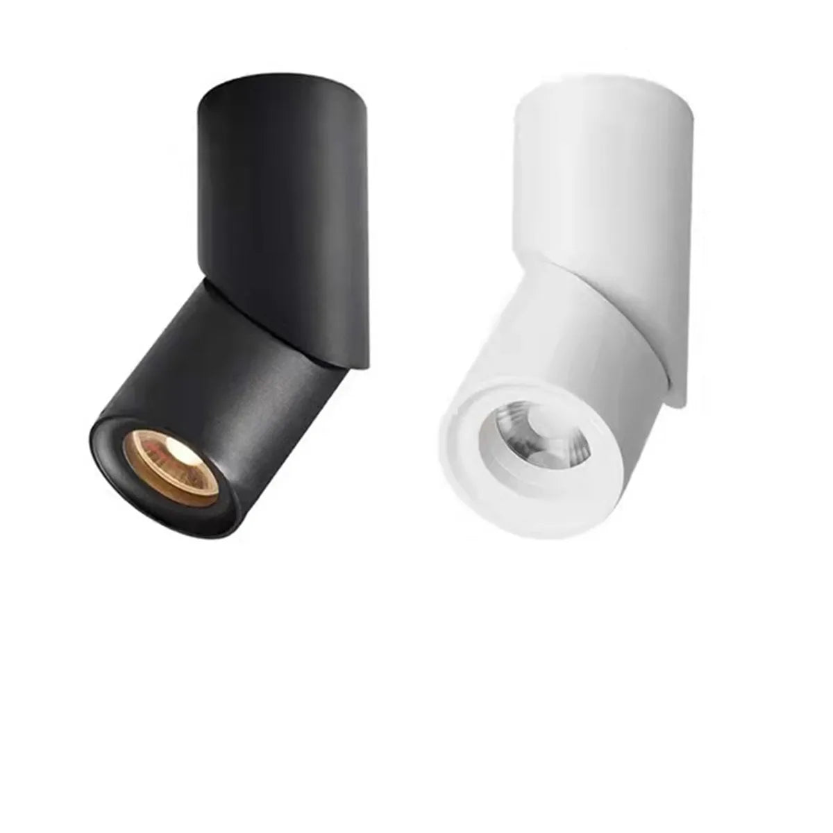 Dimmable Rotating COB LED Downlight 9W 12W 15W 18W 24W Die Cast Aluminum Knob Switch IP52 AC 85-265V Ceiling and Rail Mount