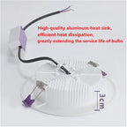 Ultra-Thin 3cm Dimmable LED Recessed Downlight 7W 9W 12W 15W 18W 20W 24W CRI 95 SMD2835