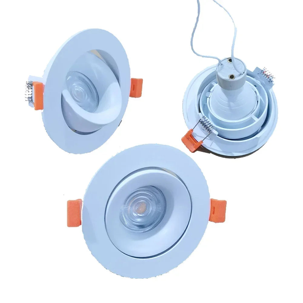 6W COB LED Recessed Downlight GU10 Aluminum AC 100-260V White Black Ceiling Spotlight