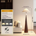 Zen Wabi Sabi Floor Lamp Japanese Chinese Iron Fabric Shade Dimmable AC 90-260V 16-20W