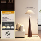 Zen Wabi Sabi Floor Lamp Japanese Chinese Iron Fabric Shade Dimmable AC 90-260V 16-20W